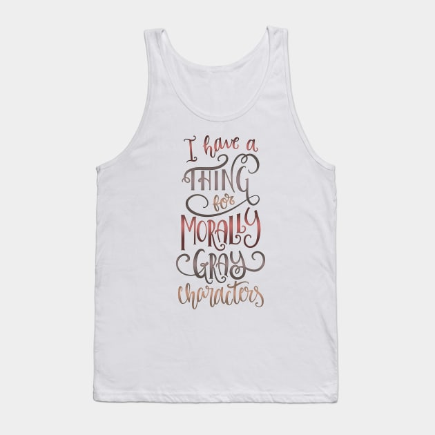 MORALLY GRAY Tank Top by Catarinabookdesigns